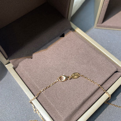 [⭐JeweliWhal]JEUX DE PINK GOLD DIAMOND NECKLACE