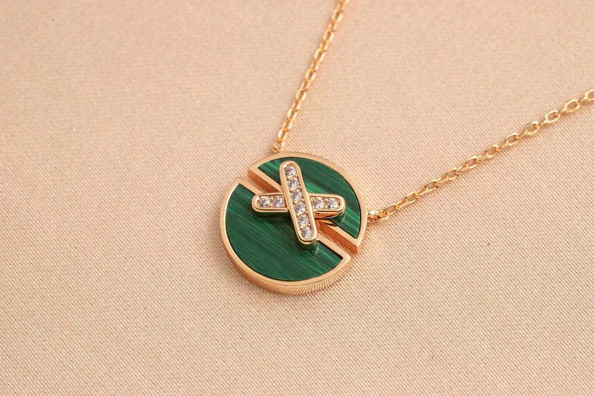 [⭐JeweliWhal]JEUX DE ROSE GOLD DIAMOND NECKLACE
