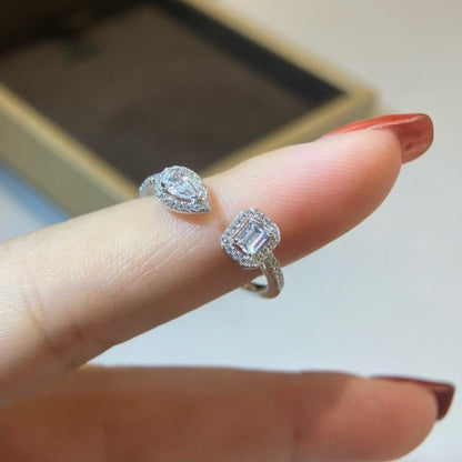 [⭐JeweliWhal]MY TWIN TOI & MOI SILVER DIAMOND RING