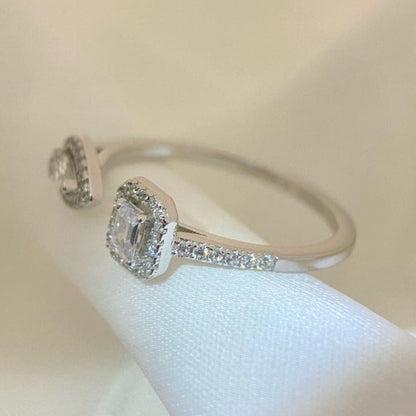 [⭐JeweliWhal]MY TWIN TOI & MOI SILVER DIAMOND RING