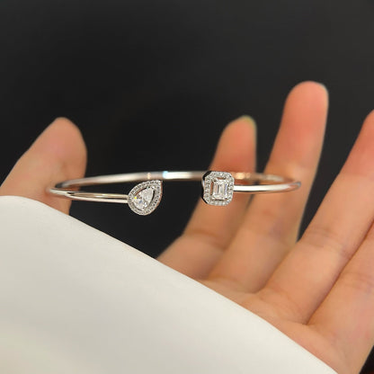 [⭐JeweliWhal]JONC FLEX MY TWIN TOI & MOI SILVER DIAMOND BRACELET