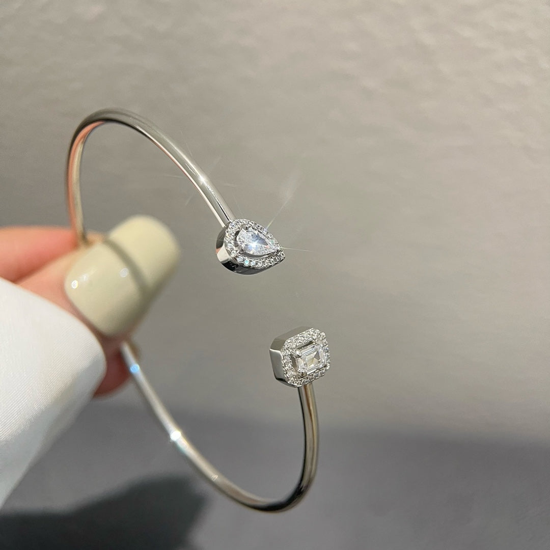 [⭐JeweliWhal]JONC FLEX MY TWIN TOI & MOI SILVER DIAMOND BRACELET