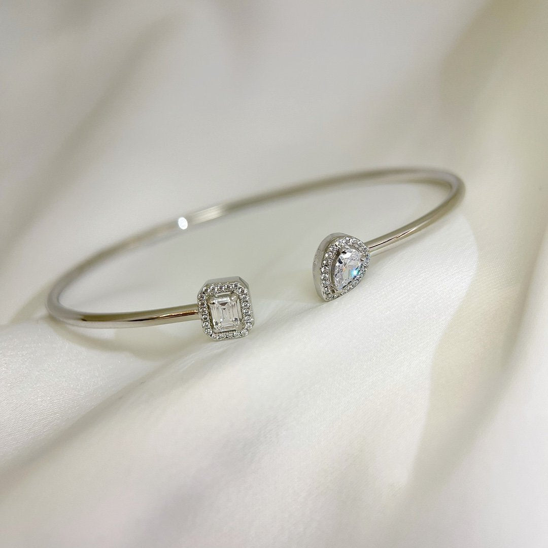 [⭐JeweliWhal]JONC FLEX MY TWIN TOI & MOI SILVER DIAMOND BRACELET