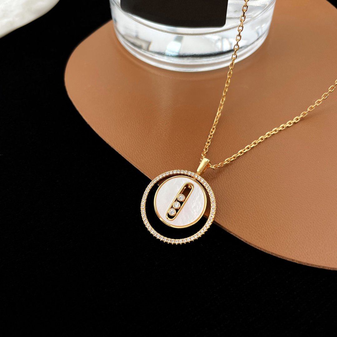 [⭐JeweliWhal]Demo MOVE MM NACRE BLANCHE DIAMOND NECKLACE