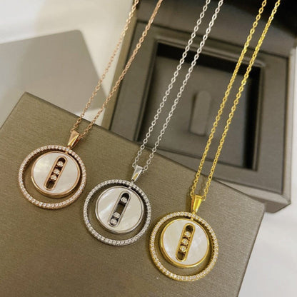 [⭐JeweliWhal]Demo MOVE MM NACRE BLANCHE DIAMOND NECKLACE