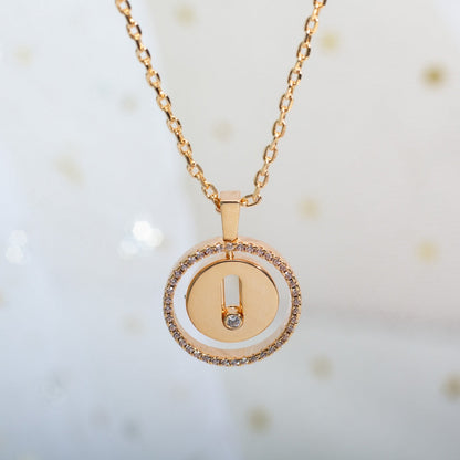 [⭐JeweliWhal]Demo MOVE PM NECKLACE PINK GOLD DIAMOND