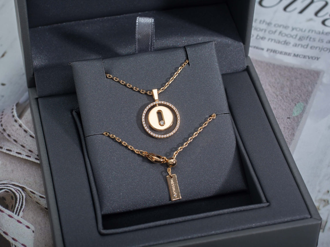 [⭐JeweliWhal]Demo MOVE PM NECKLACE PINK GOLD DIAMOND