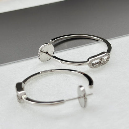 [⭐JeweliWhal]CREOLES MOVE UNO PM DIAMOND EARRINGS