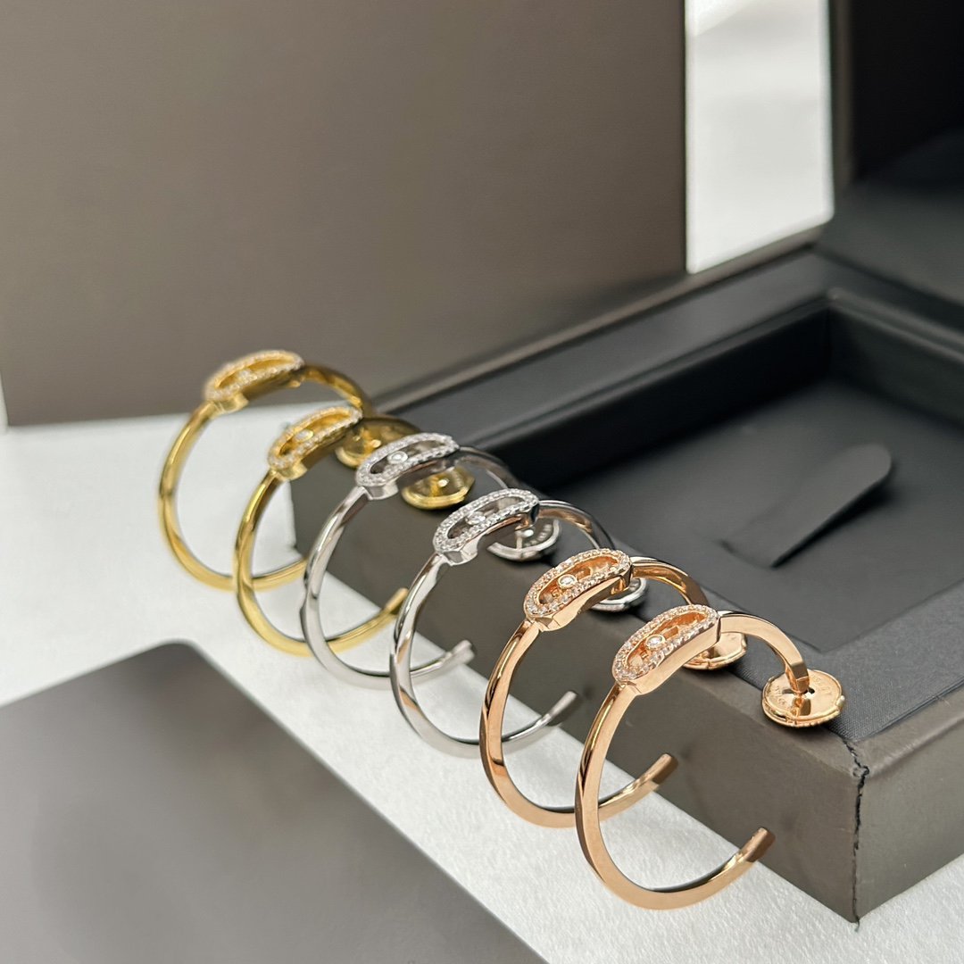 [⭐JeweliWhal]CREOLES MOVE UNO PM DIAMOND EARRINGS