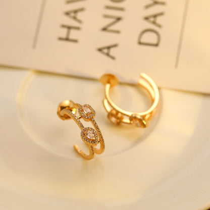 [⭐JeweliWhal]CREOLES MY TWIN 2 RANGS SILVER DIAMOND EARRINGS