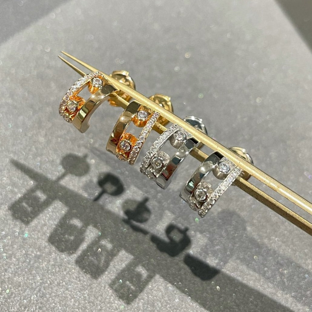 [⭐JeweliWhal]MOVE ROMANE EARRINGS DIAMOND