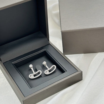 [⭐JeweliWhal]MOVE UNO SILVER DIAMOND EARRINGS