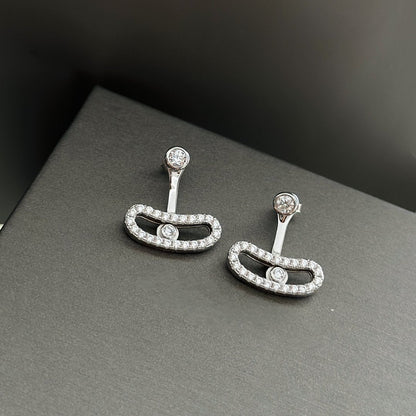 [⭐JeweliWhal]MOVE UNO SILVER DIAMOND EARRINGS