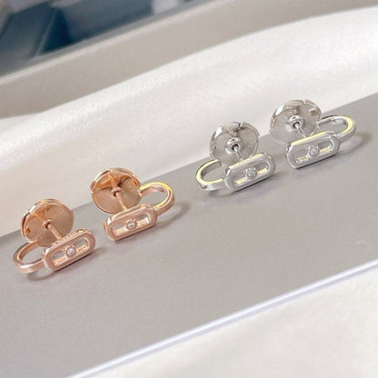 [⭐JeweliWhal]CREOLES MOVE UNO MINI 1 DIAMOND EARRINGS