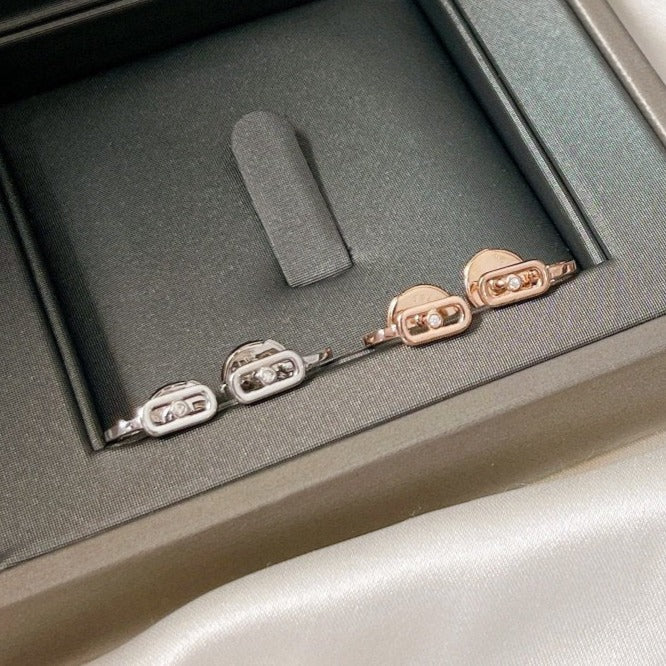 [⭐JeweliWhal]CREOLES MOVE UNO MINI 1 DIAMOND EARRINGS