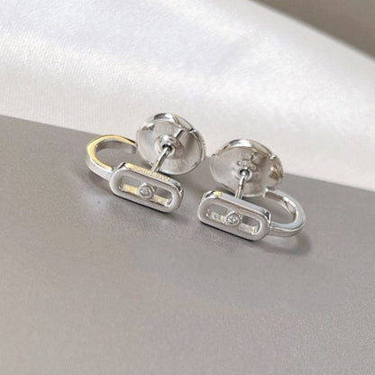 [⭐JeweliWhal]CREOLES MOVE UNO MINI 1 DIAMOND EARRINGS