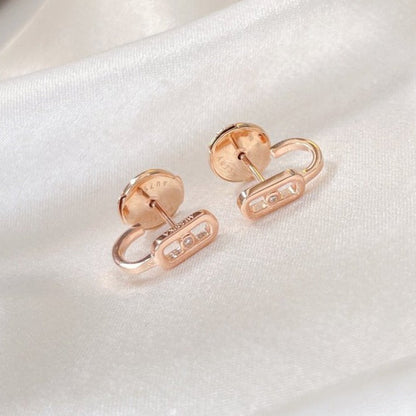 [⭐JeweliWhal]CREOLES MOVE UNO MINI 1 DIAMOND EARRINGS