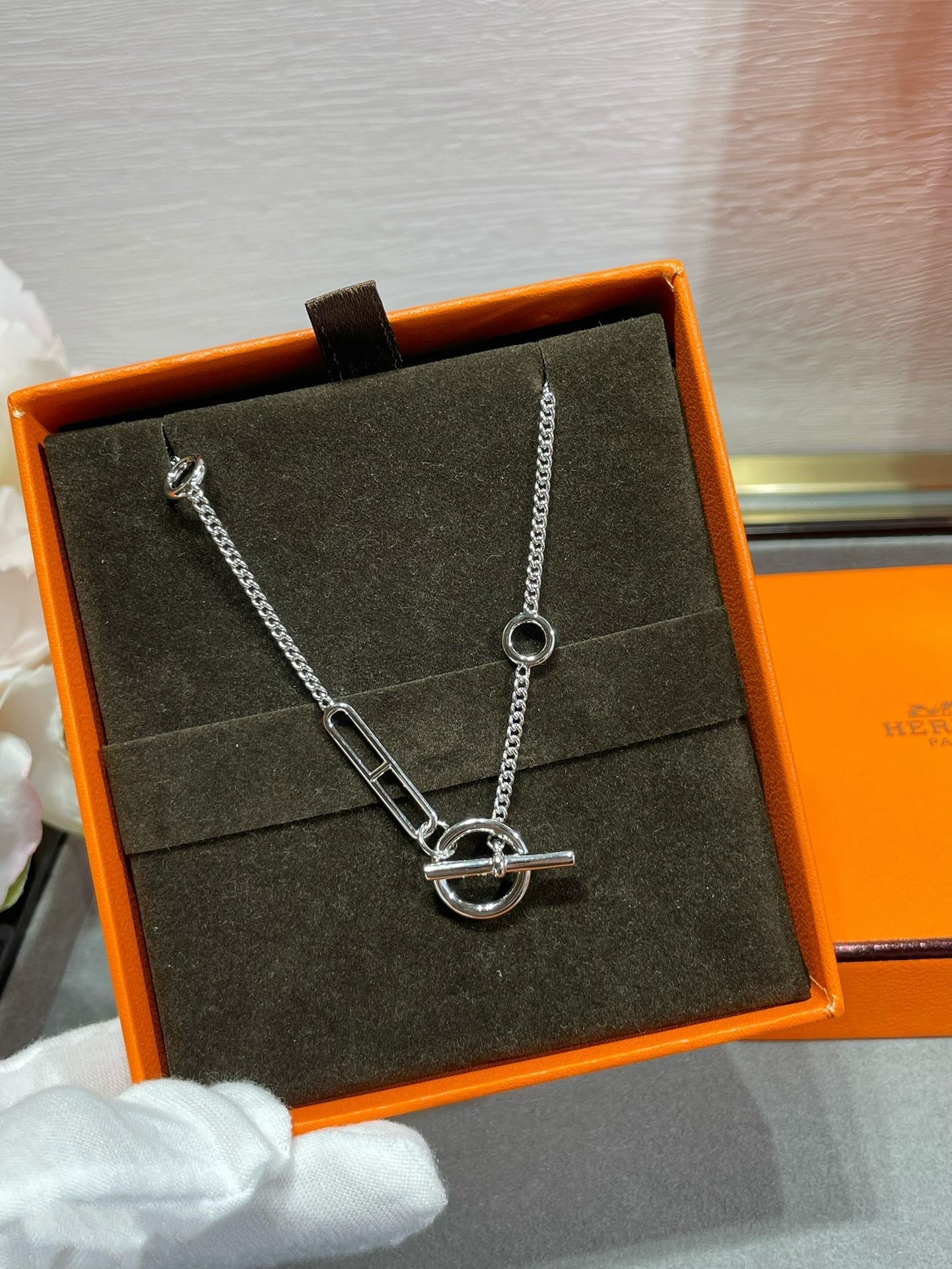 [⭐JeweliWhal]HM STERLING CHAINE D'ANCRE HEART
