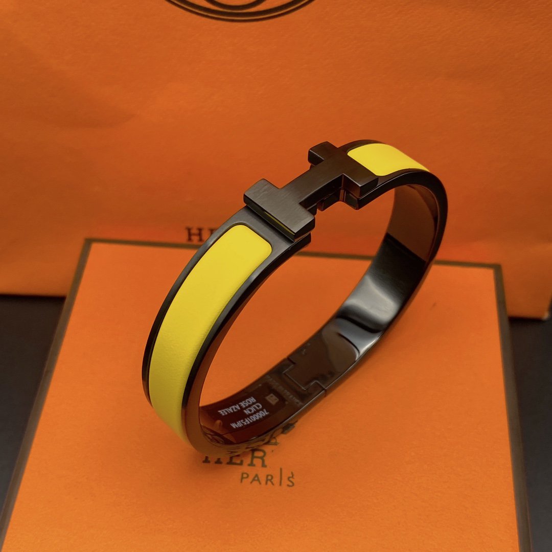 [⭐JeweliWhal]CLIC HM SO BLACK YELLOW BRACELET