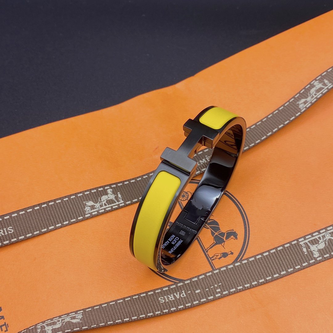 [⭐JeweliWhal]CLIC HM SO BLACK YELLOW BRACELET