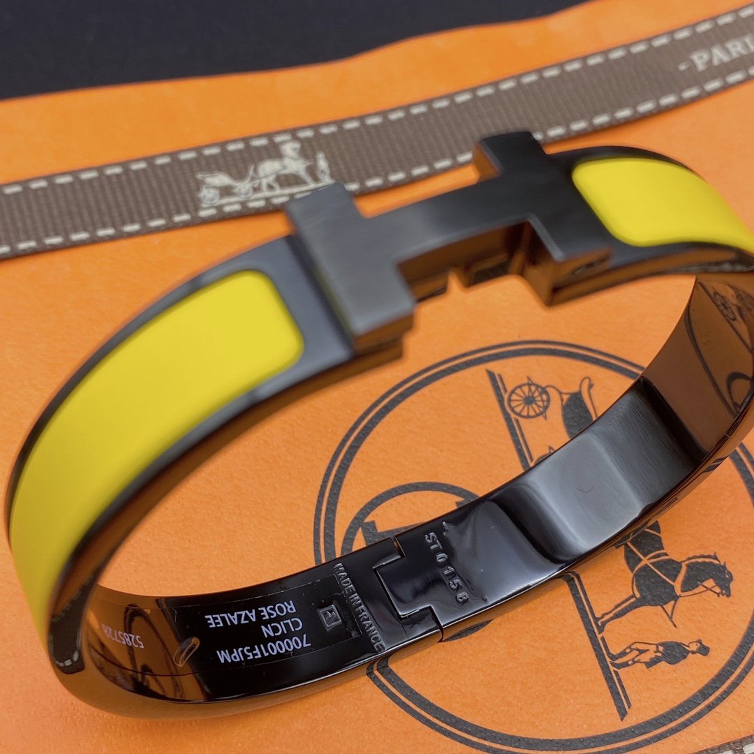 [⭐JeweliWhal]CLIC HM SO BLACK YELLOW BRACELET