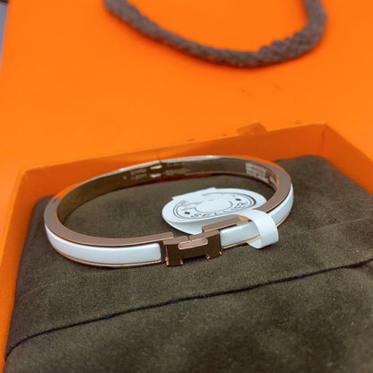 [⭐JeweliWhal]CLASSIC HM CLIC WHITE 8MM ENAMEL BRACELET