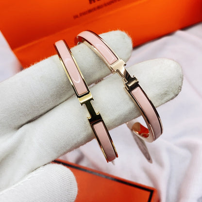 [⭐JeweliWhal]CLASSIC HM CLIC  PINK 8MM ENAMEL BRACELET