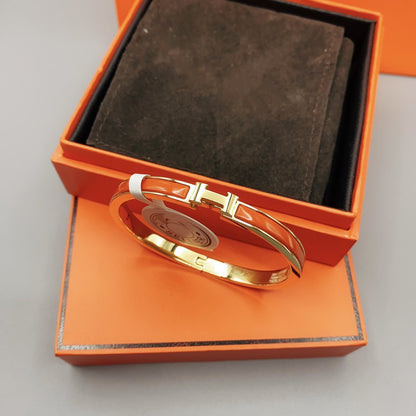 [⭐JeweliWhal]CLASSIC HM CLIC RED 8MM ENAMEL BRACELET