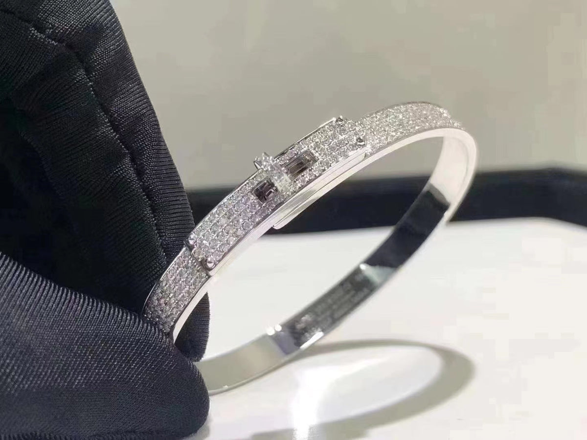 [⭐JeweliWhal]HM KELLY BRACELET IN SILVER AND FULL PAVE DIAMOND