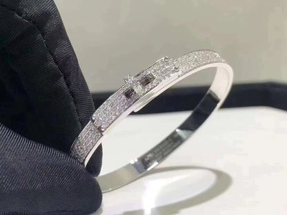 [⭐JeweliWhal]HM KELLY BRACELET IN SILVER AND FULL PAVE DIAMOND
