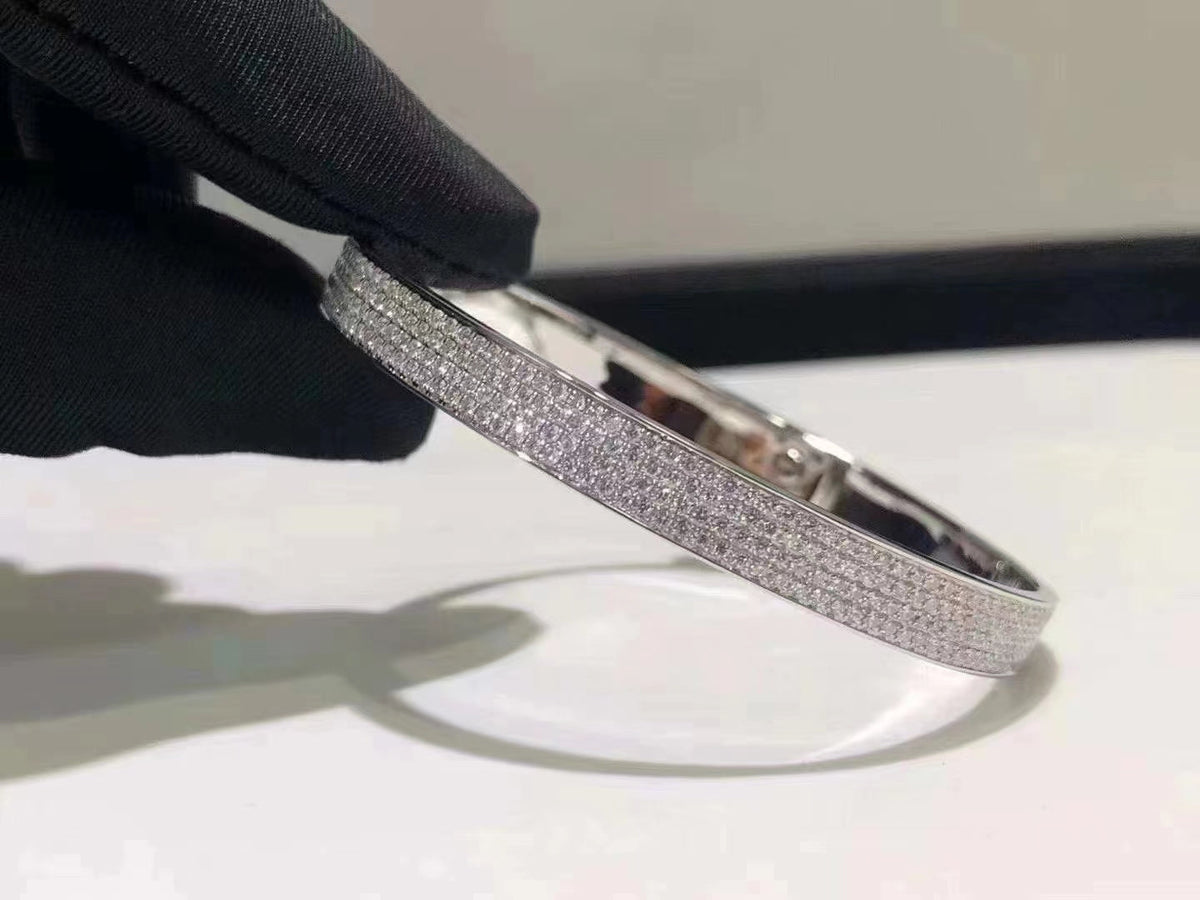 [⭐JeweliWhal]HM KELLY BRACELET IN SILVER AND FULL PAVE DIAMOND