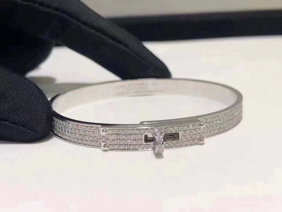 [⭐JeweliWhal]HM KELLY BRACELET IN SILVER AND FULL PAVE DIAMOND