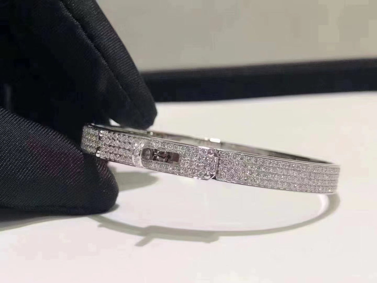 [⭐JeweliWhal]HM KELLY BRACELET IN SILVER AND FULL PAVE DIAMOND