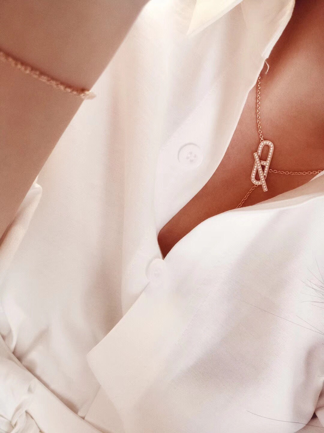 [⭐JeweliWhal]HM FIRE PIG NOSE NECKLACE TRENDY STREET