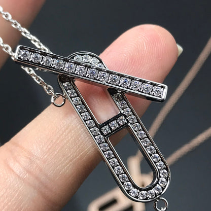 [⭐JeweliWhal]HM NECKLACE PLATINUM ROSE GOLD DIAMOND