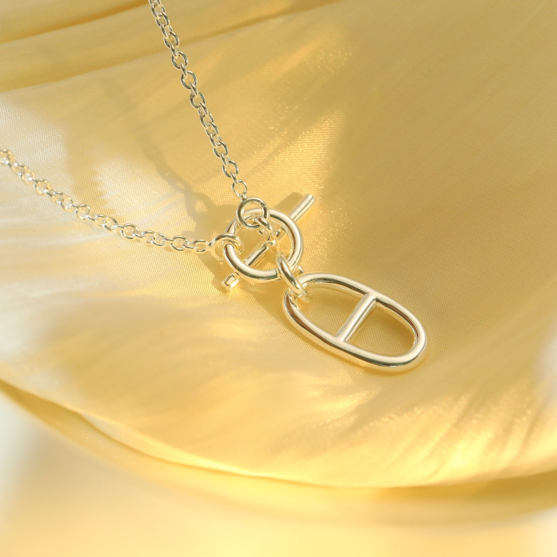 [⭐JeweliWhal]HM CHAINE D'ANCRE PENDANT NECKLACE STERLING SILVER