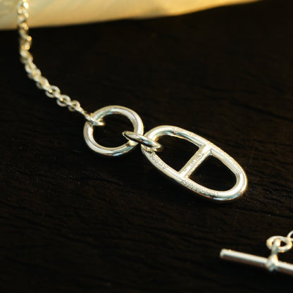 [⭐JeweliWhal]HM CHAINE D'ANCRE PENDANT NECKLACE STERLING SILVER