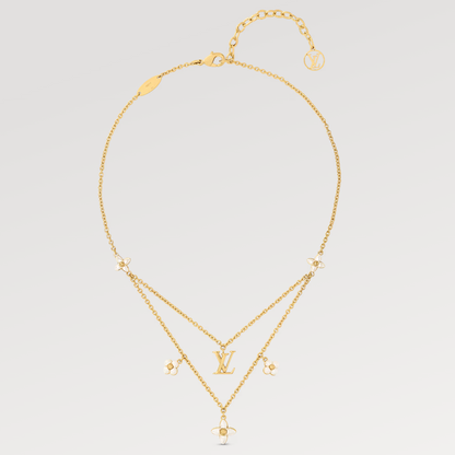 [⭐JeweliWhal]FLOWERGRAM GOLD MOP DOUBLE ROW NECKLACE
