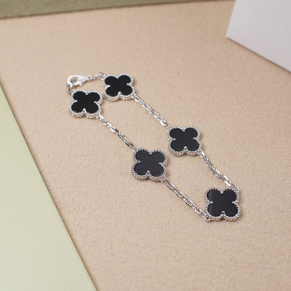 [⭐JeweliWhal] CLOVER 5 MOTIF ONYXS BRACELET COLLECTION