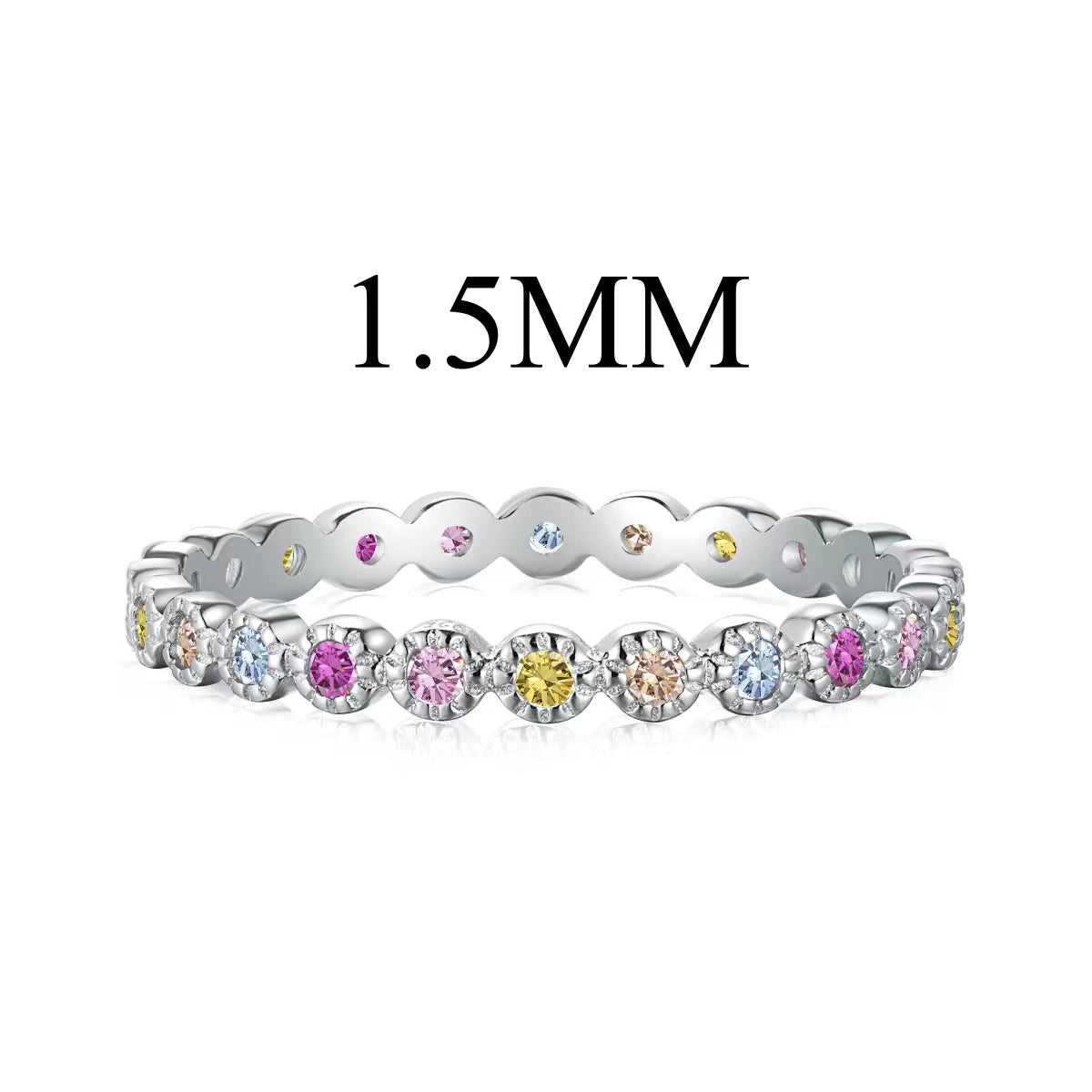 [Tonmkive Jewelry]خاتم يومي مستدير لامع ومتلألئ