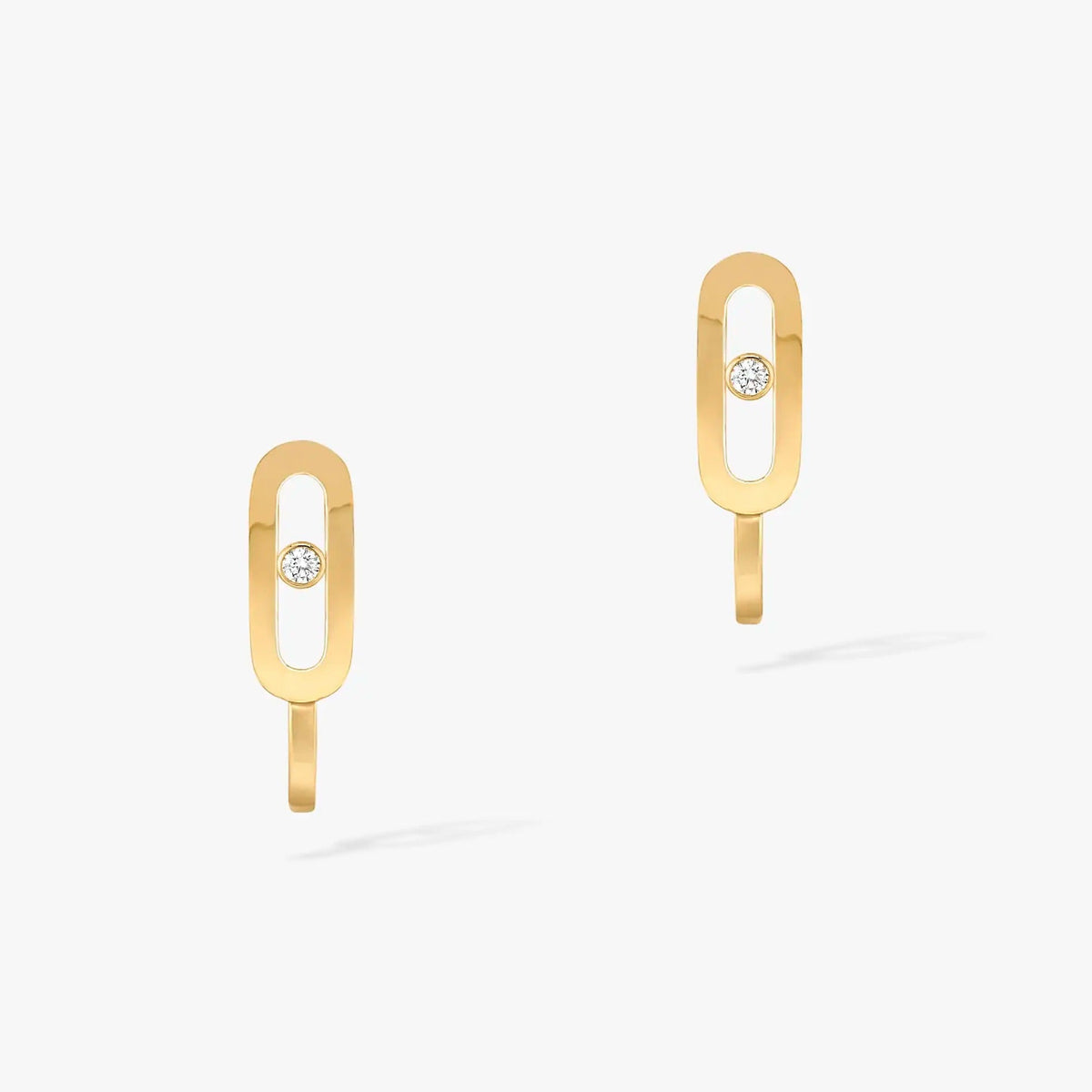 [⭐JeweliWhal]CREOLES MOVE UNO MINI 1 DIAMOND EARRINGS