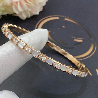 [⭐JeweliWhal]SERPENTI BRACELET PINK GOLD MOP DIAMOND