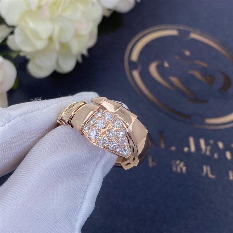 [⭐JeweliWhal]SERPENTI RING PINK GOLD DIAMOND