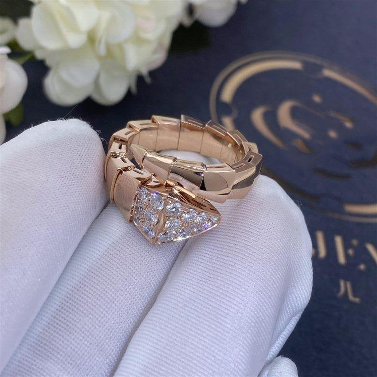 [⭐JeweliWhal]SERPENTI RING PINK GOLD DIAMOND