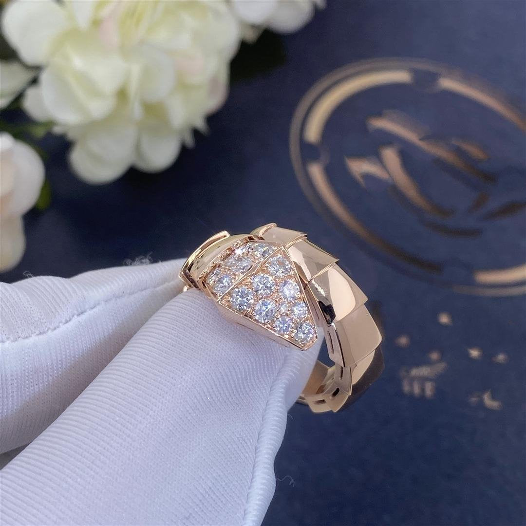 [⭐JeweliWhal]SERPENTI RING PINK GOLD DIAMOND