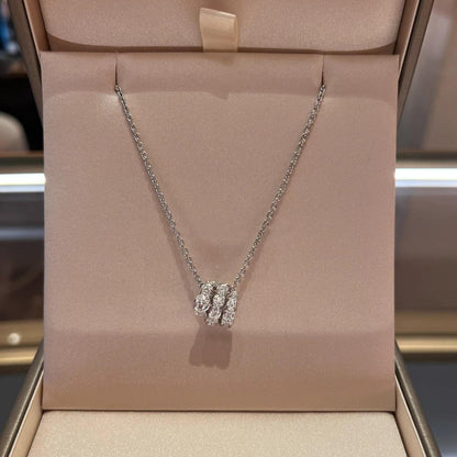 [⭐JeweliWhal]SERPENTI  NECKLACE DOUBLE RING DIAMOND