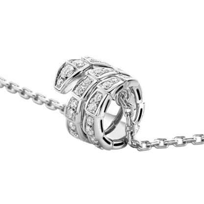 [⭐JeweliWhal]SERPENTI  NECKLACE DOUBLE RING DIAMOND