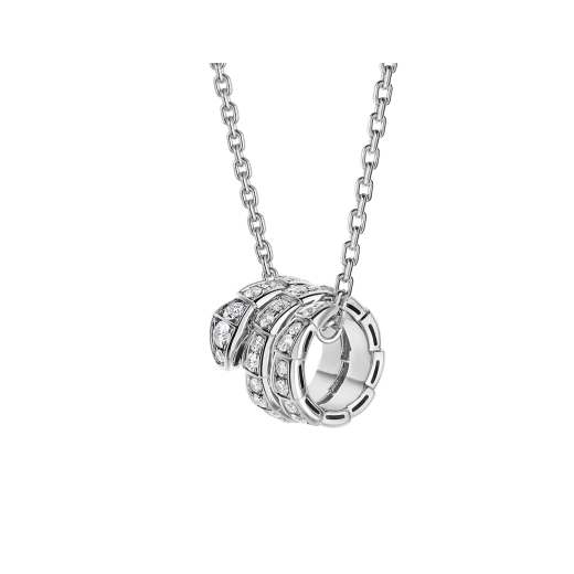 [⭐JeweliWhal]SERPENTI  NECKLACE DOUBLE RING DIAMOND