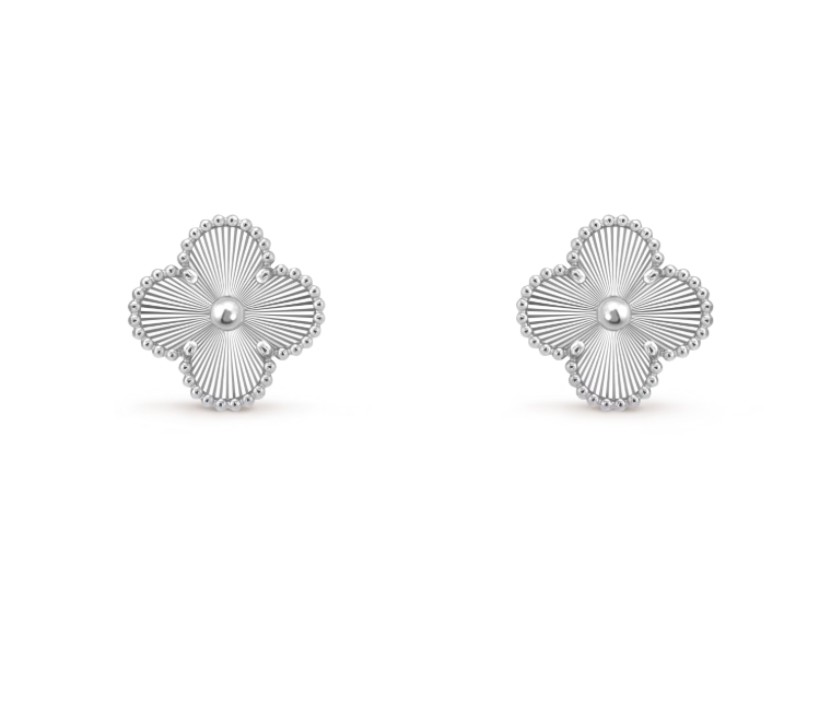 [⭐JeweliWhal]CLOVER MEDIUM 1 MOTIFS LASER EARRINGS