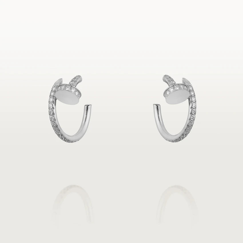 [⭐JeweliWhal]JUSTE EARRINGS 12.75MM SILVER DIAMOND